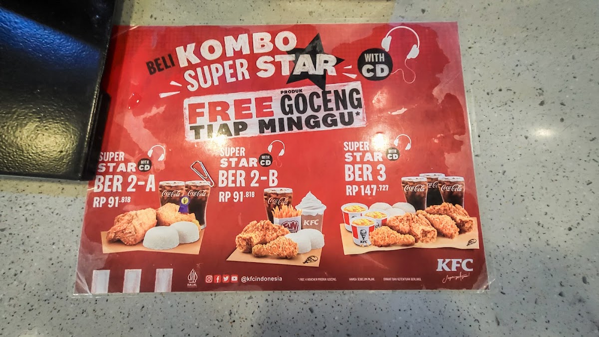 KFC Photo Menu 1