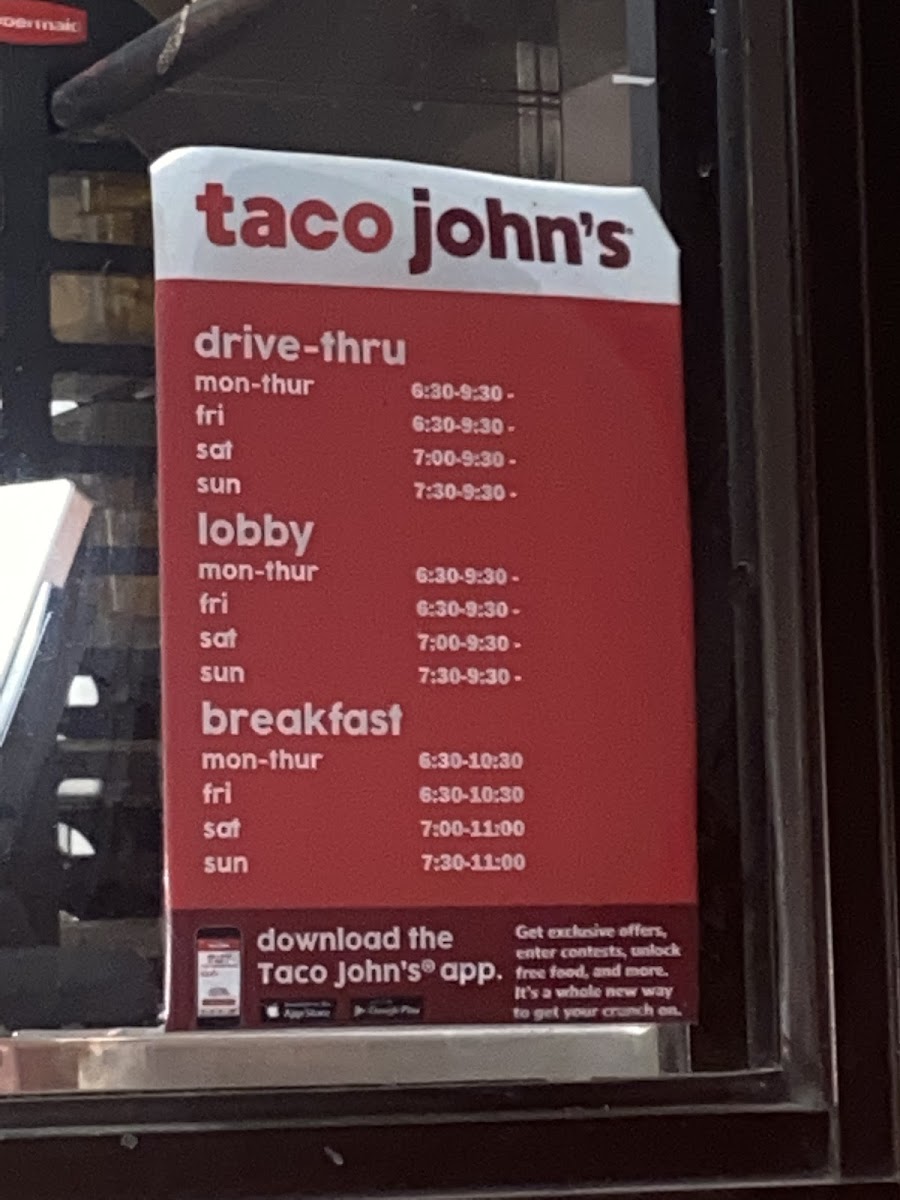 Taco John's Photo Menu 3