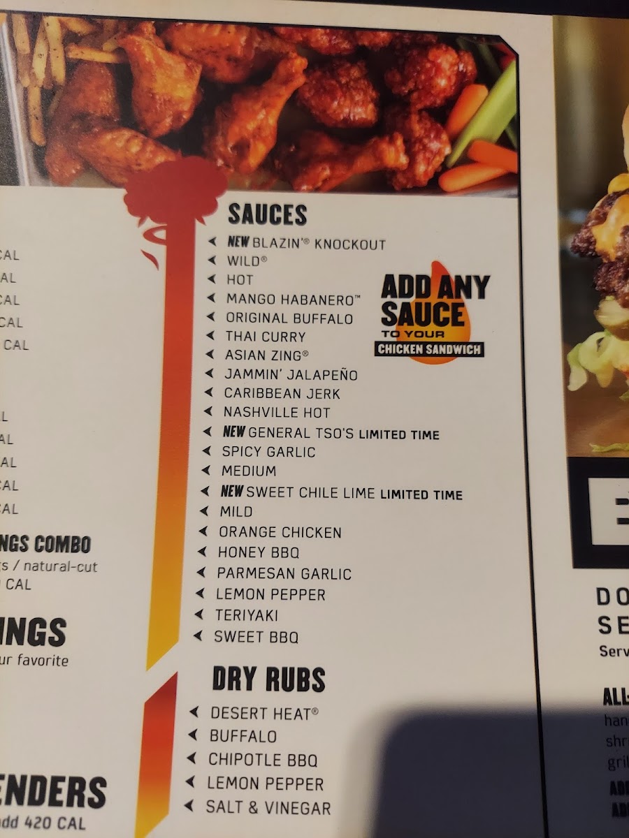 Buffalo Wild Wings Photo Menu 2