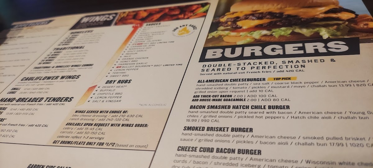 Buffalo Wild Wings Photo Menu 4