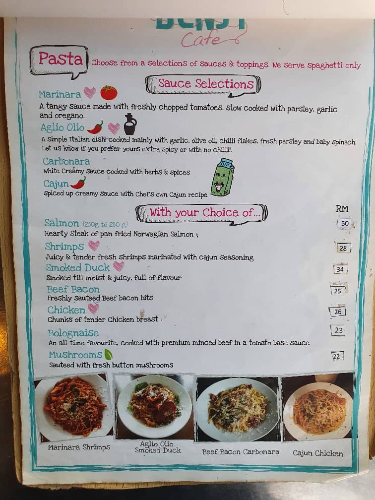 Benjy Cafe Photo Menu 1