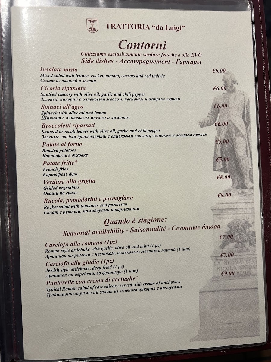 Trattoria Da Luigi Photo Menu 9