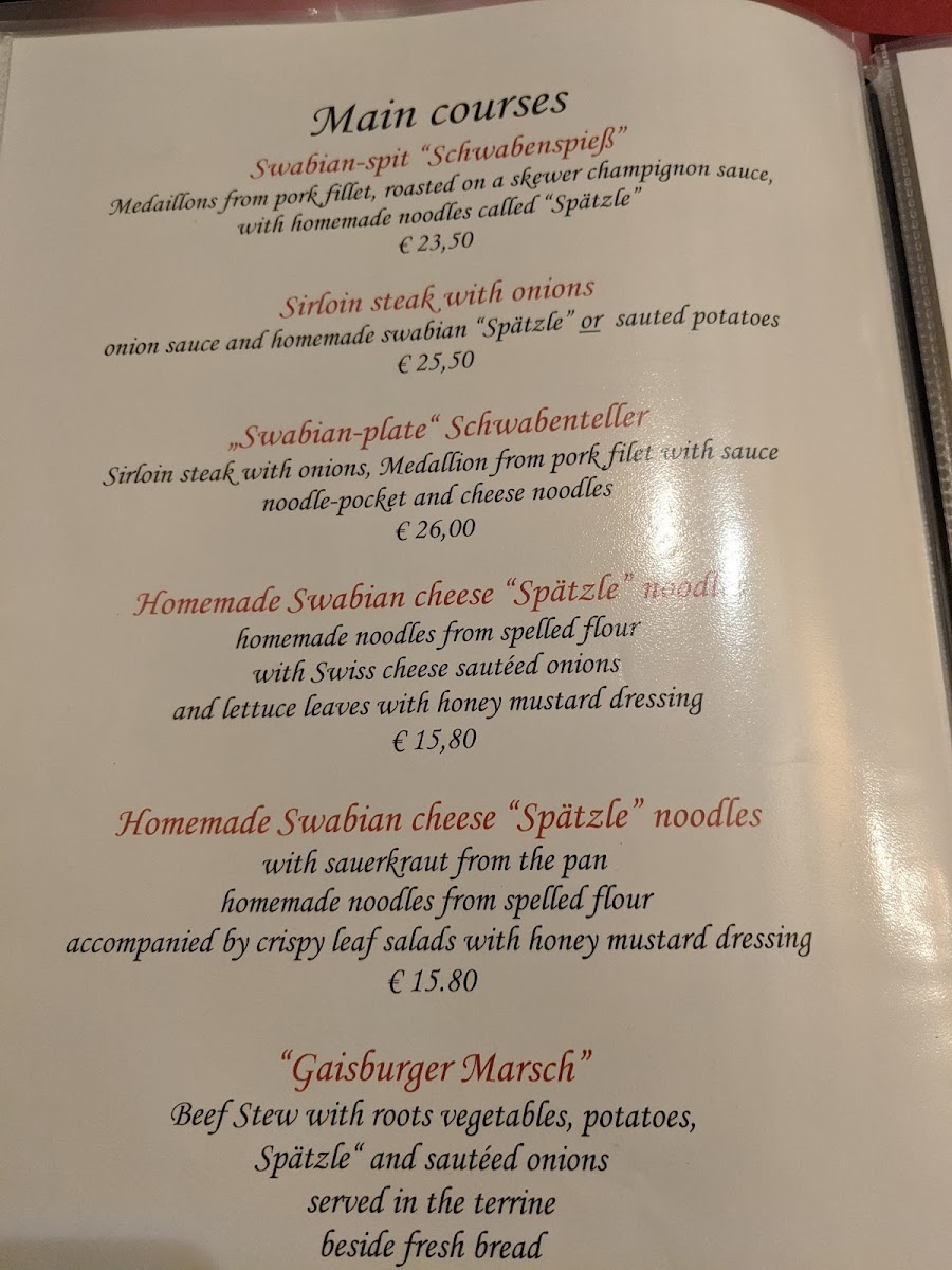 Restaurant Graacher Tor Photo Menu 4