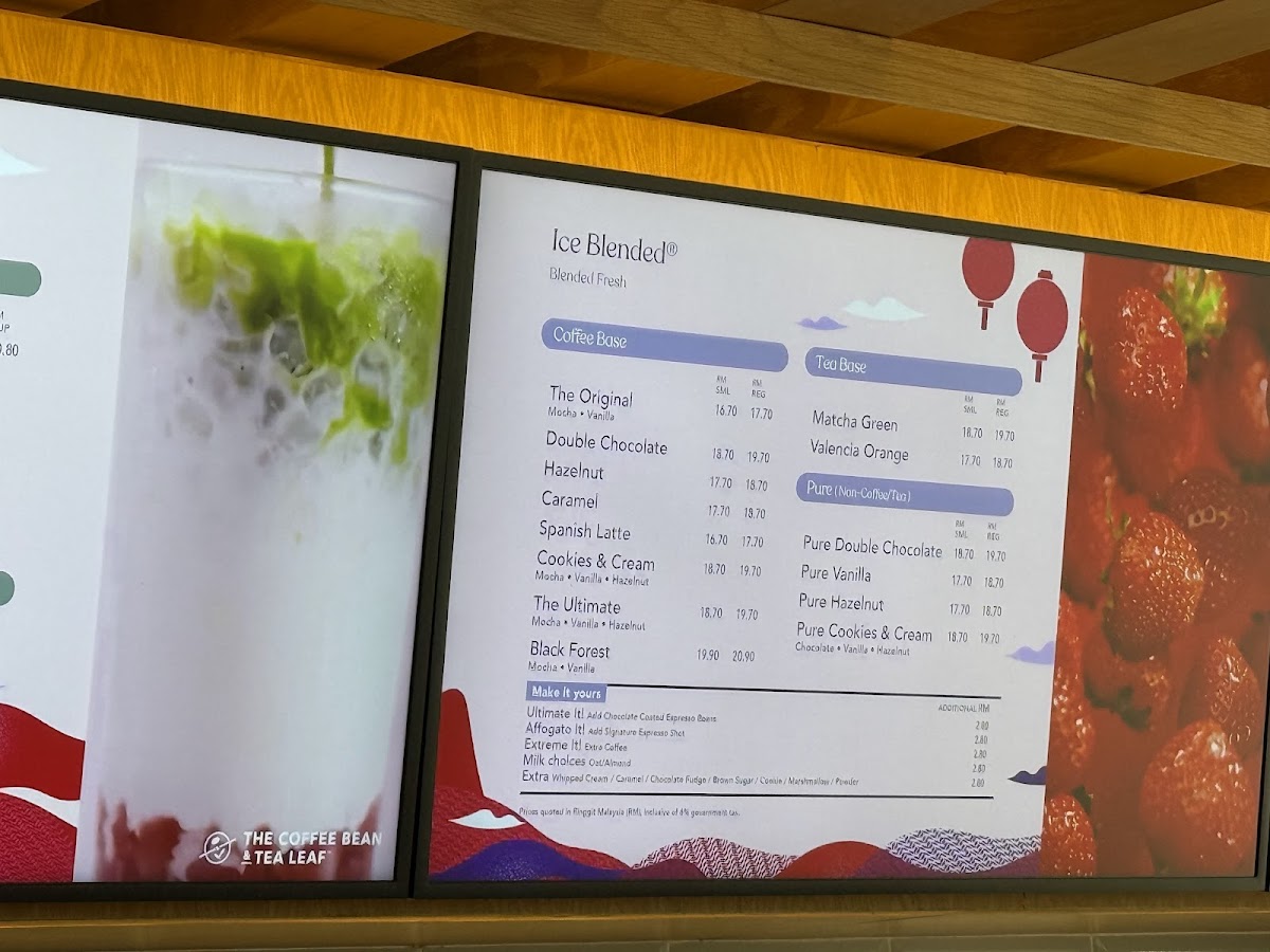 The Coffee Bean & Tea Leaf Photo Menu 5