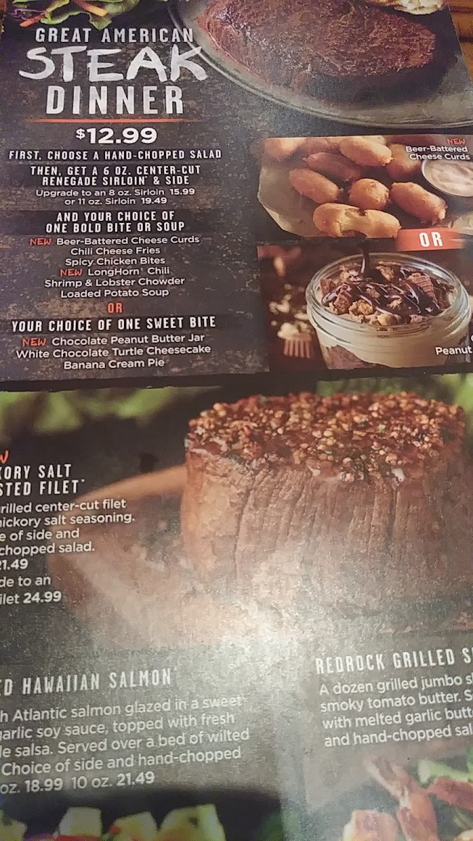 LongHorn Steakhouse Photo Menu 8