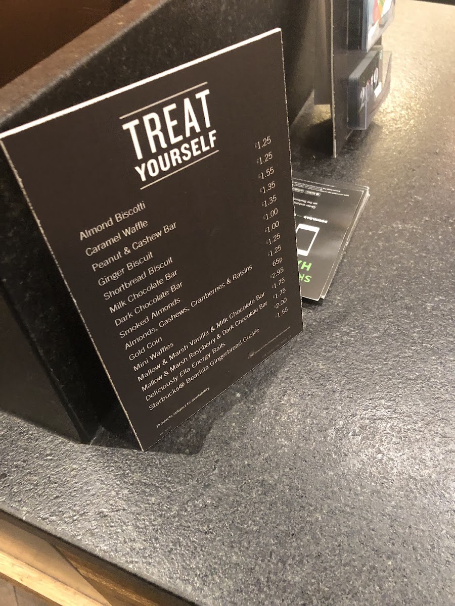 Starbucks Coffee Photo Menu 1