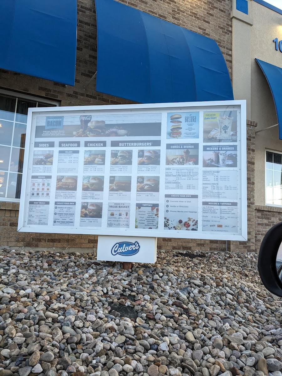 Culver’s Photo Menu 3