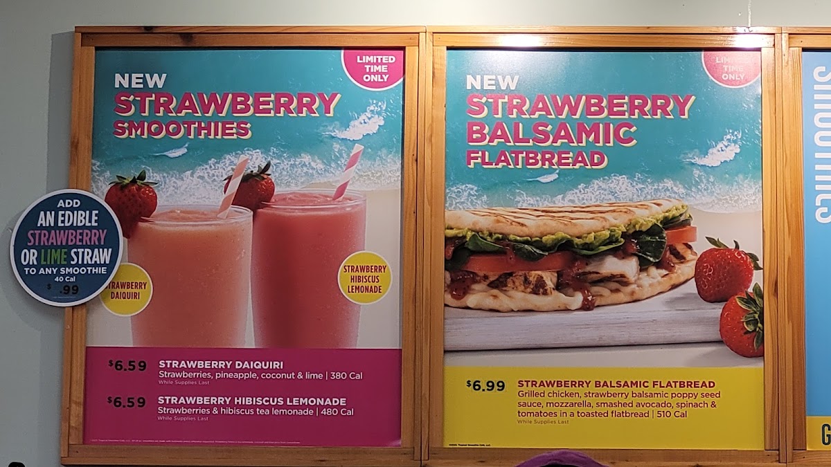 Tropical Smoothie Cafe Photo Menu 1