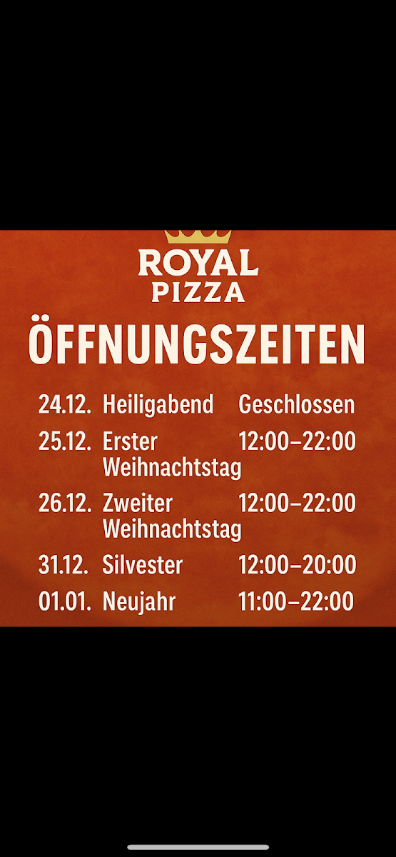 Royal Pizza Photo Menu 1