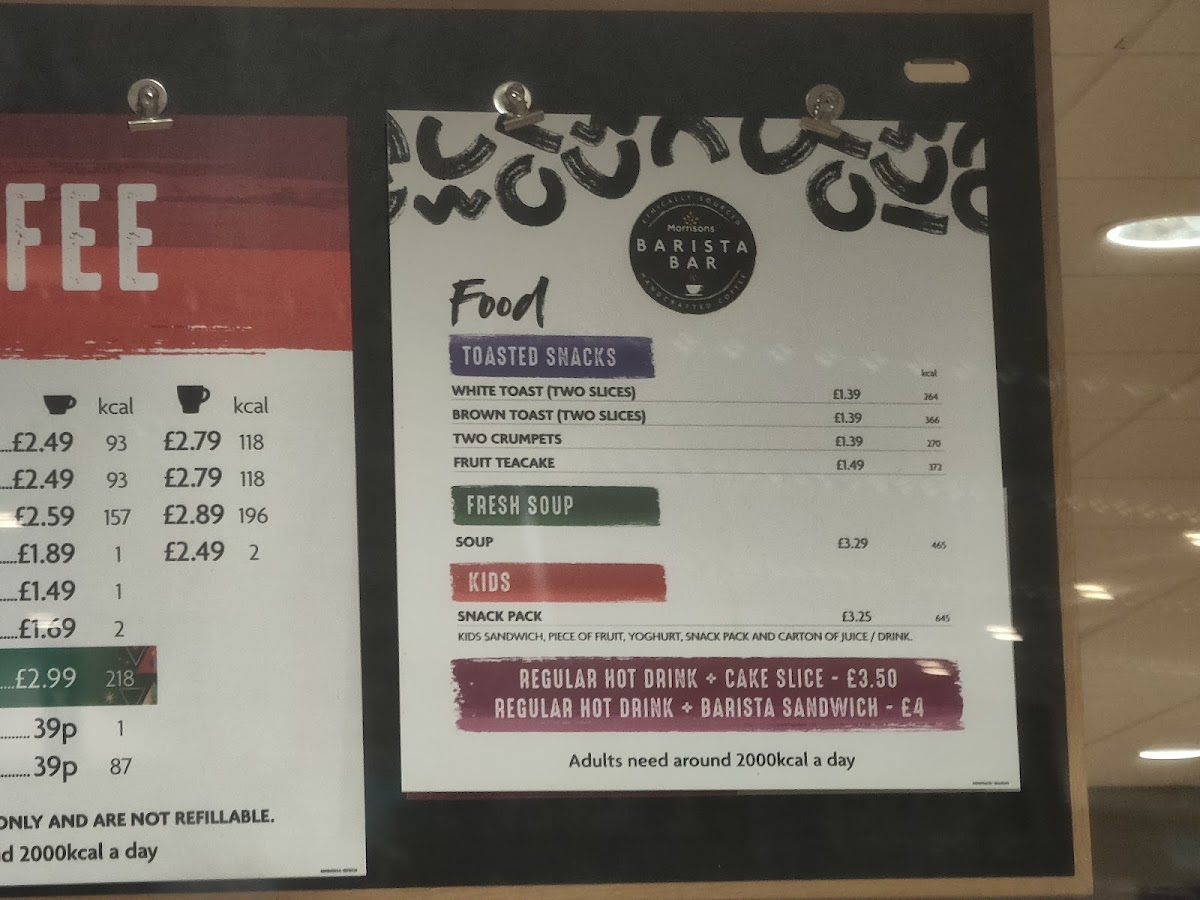 Morrisons Cafe Photo Menu 2
