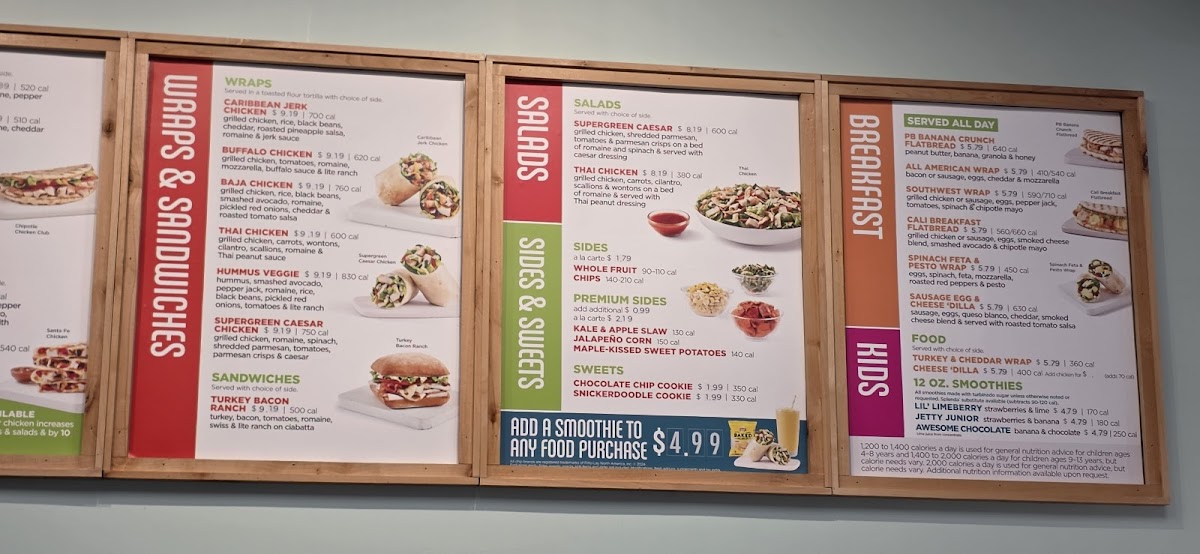 Tropical Smoothie Cafe Photo Menu 1