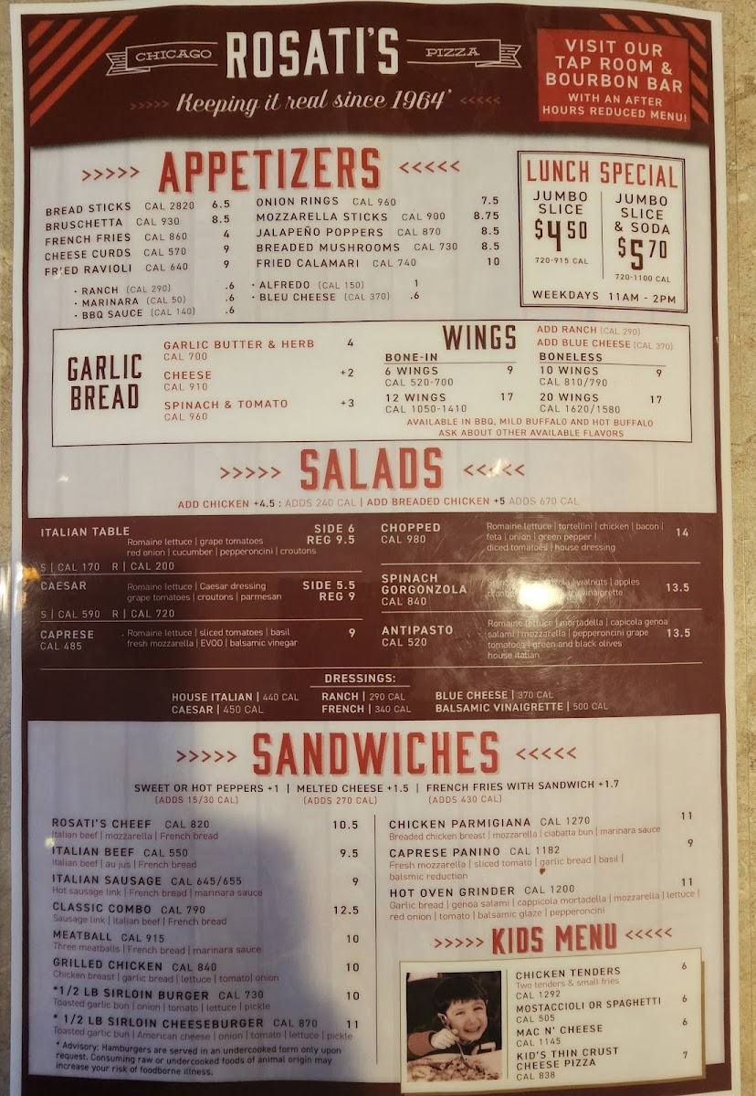 Rosati's Pizza Photo Menu 4