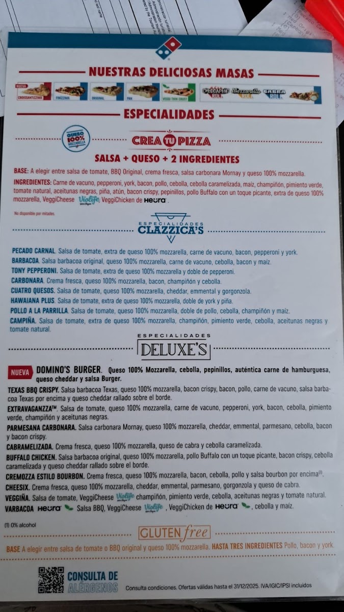 Domino's Pizza Photo Menu 1
