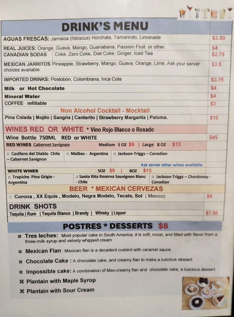 La Fiesta Latina Photo Menu 1