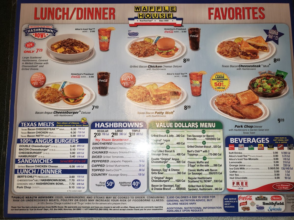 Waffle House Photo Menu 1