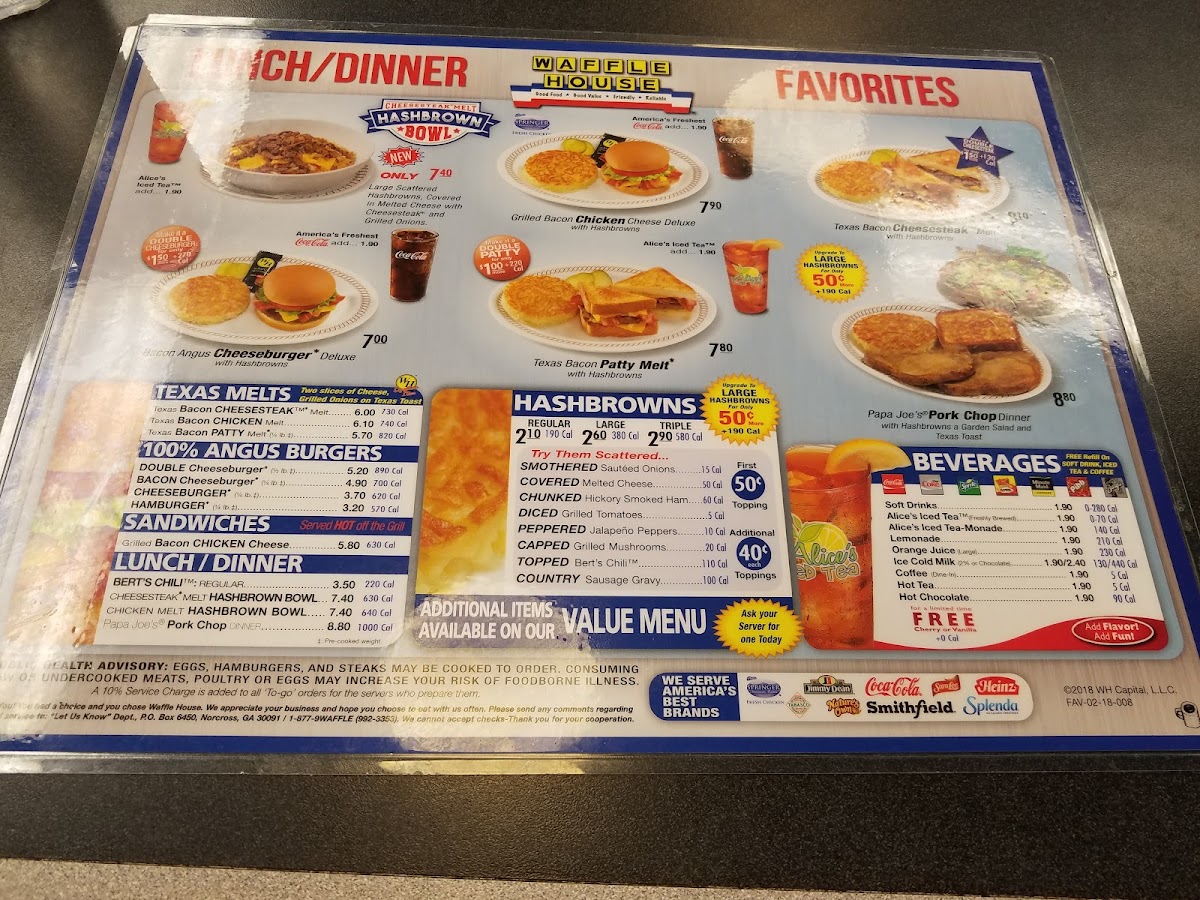 Waffle House Photo Menu 3