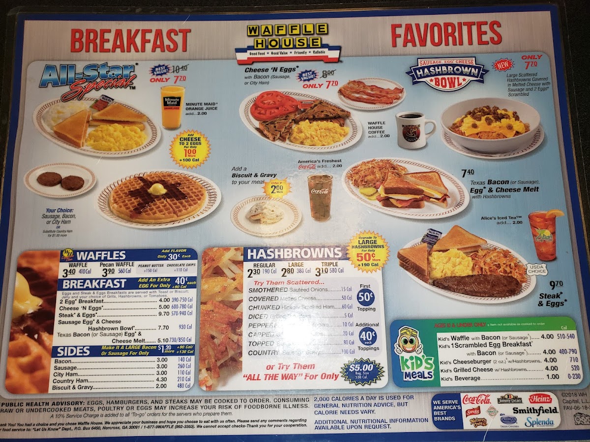 Waffle House Photo Menu 4