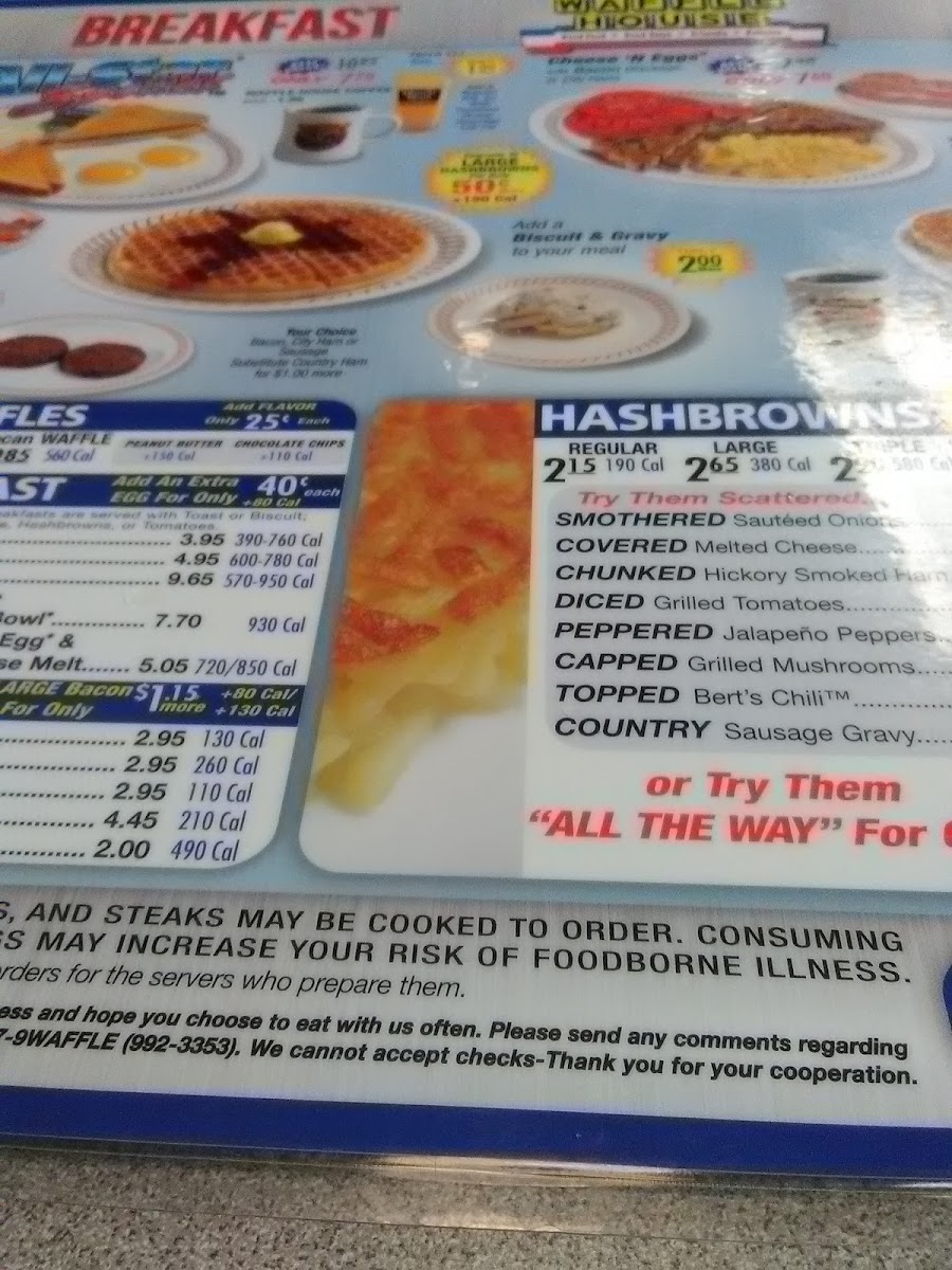Waffle House Photo Menu 6