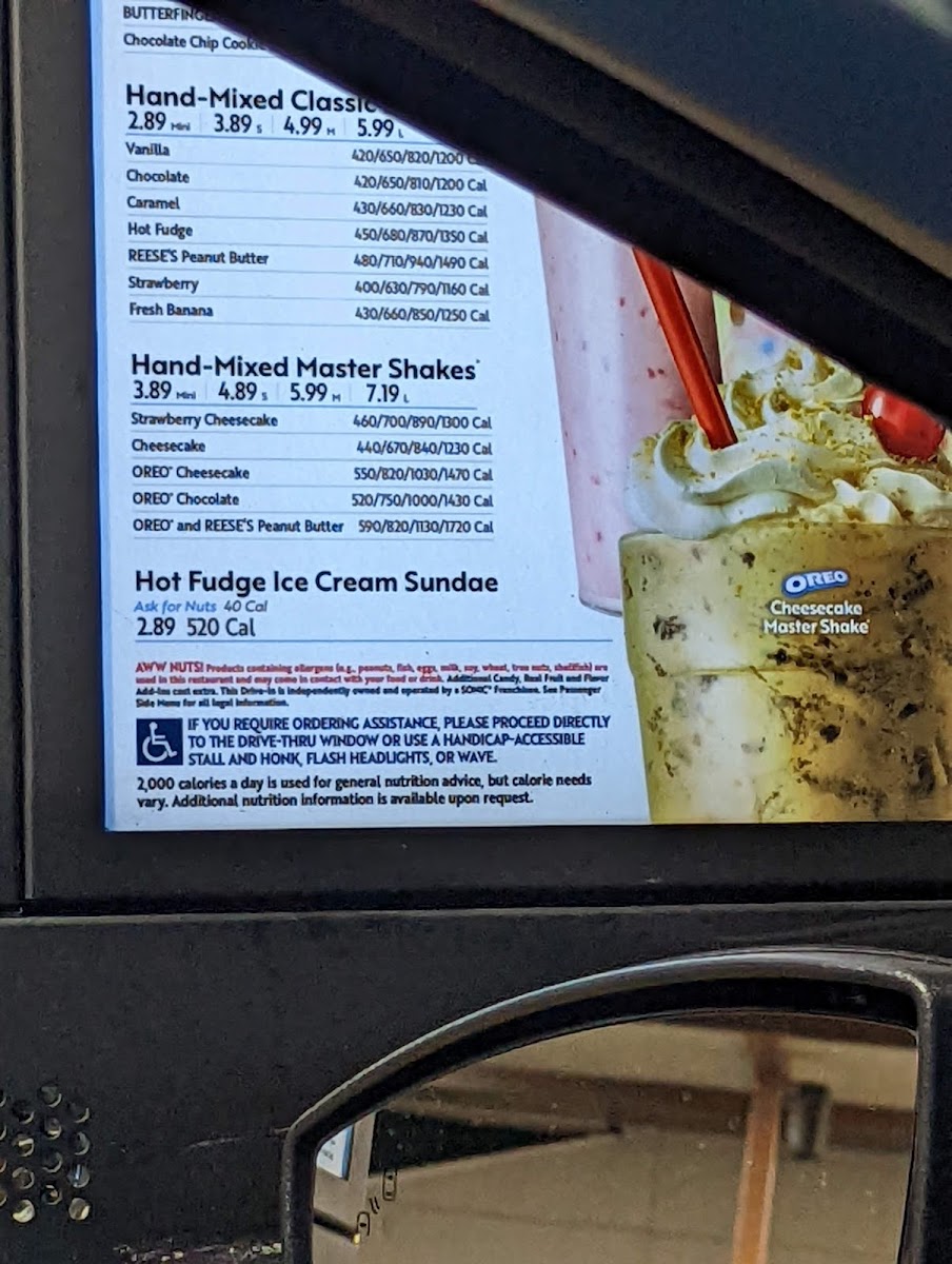 Sonic Drive-In Photo Menu 1