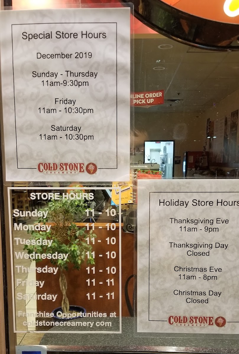 Cold Stone Creamery Photo Menu 2