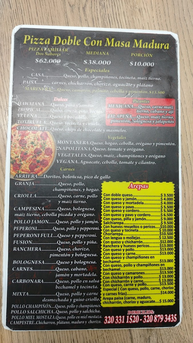 Mozzarellas pizzeria Photo Menu 1