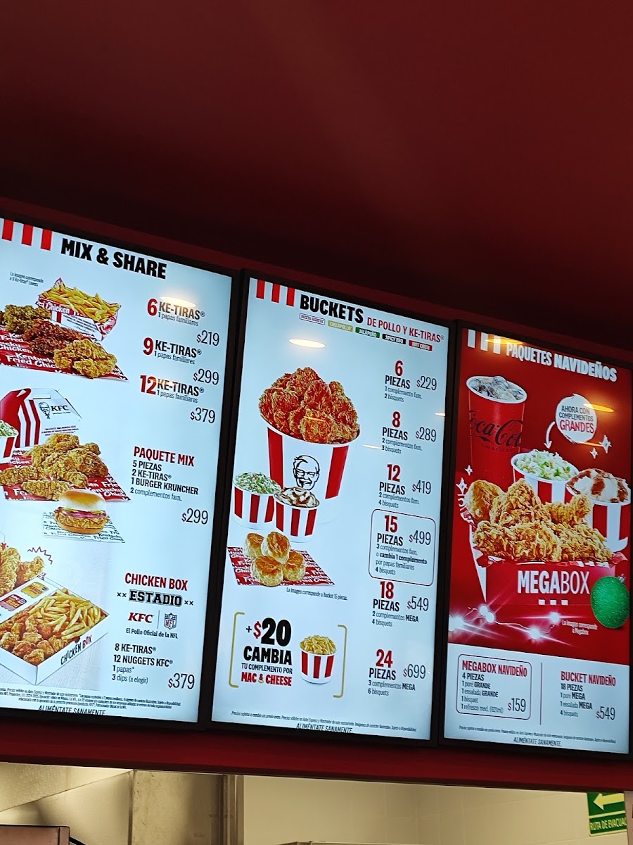 KFC Photo Menu 1