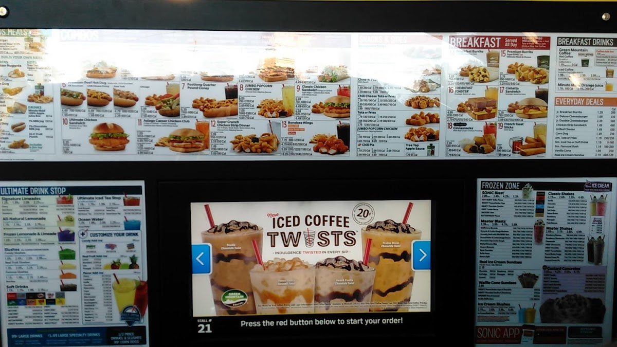 Sonic Drive-In Photo Menu 2