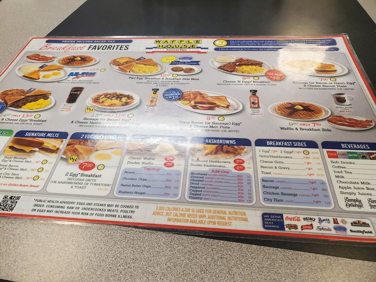 Waffle House Photo Menu 1