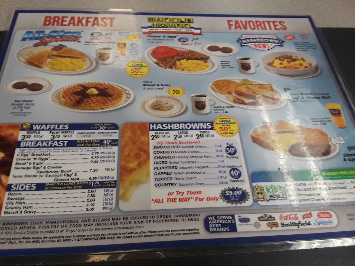 Waffle House Photo Menu 2