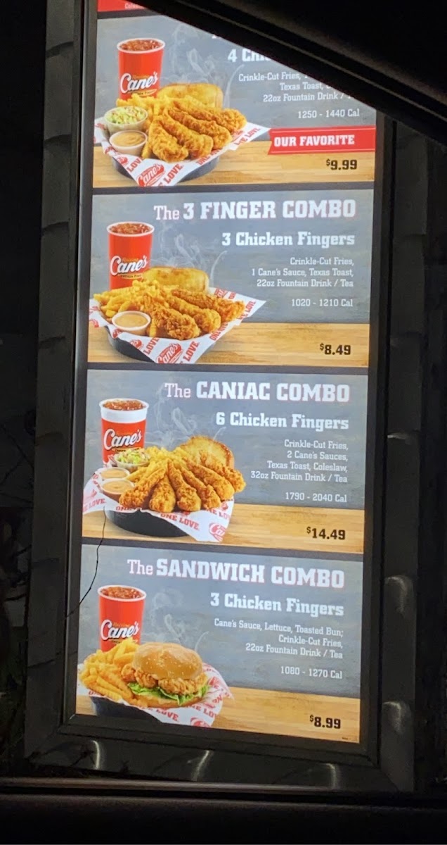 Raising Cane's Chicken Fingers Photo Menu 4