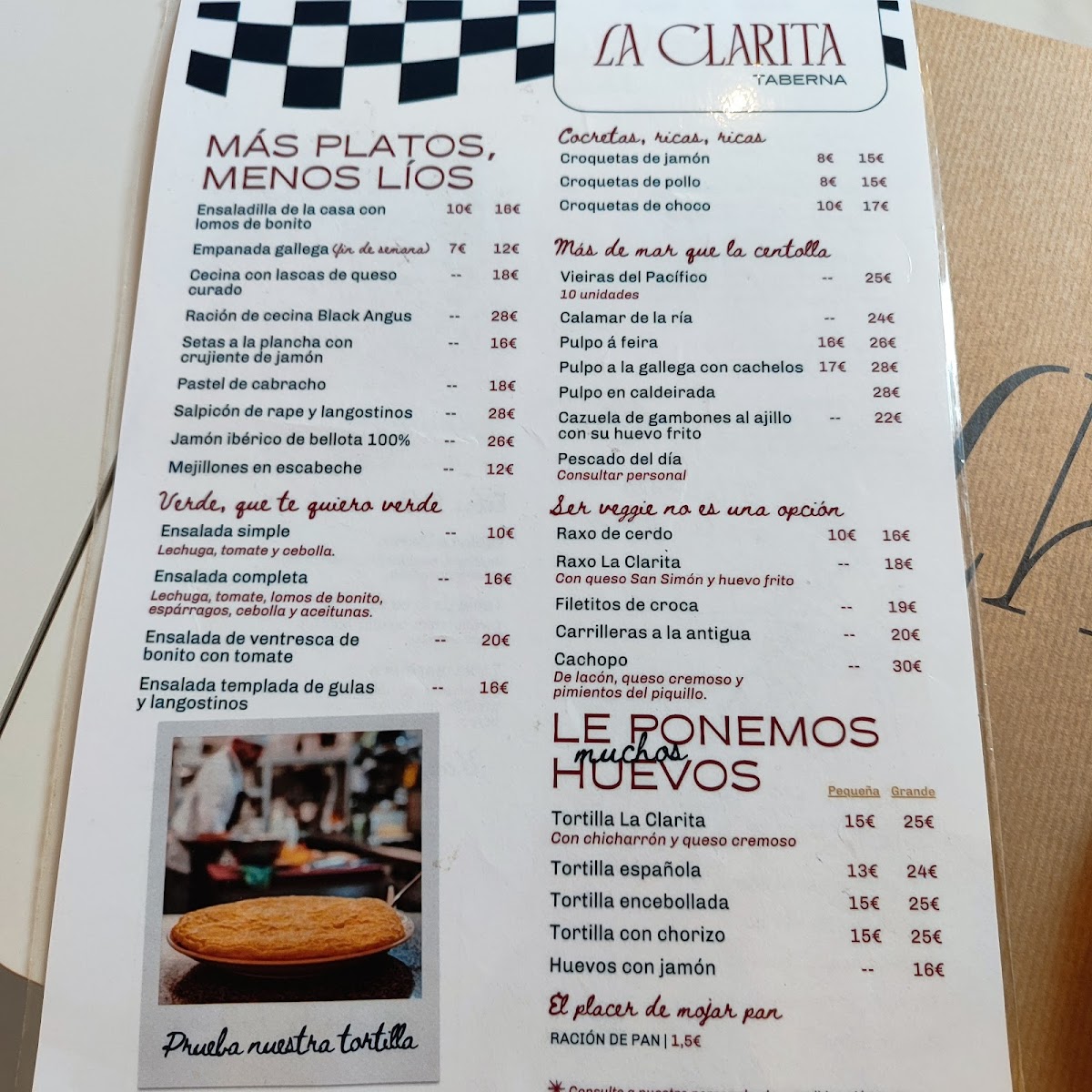 La Clarita Taberna Photo Menu 4