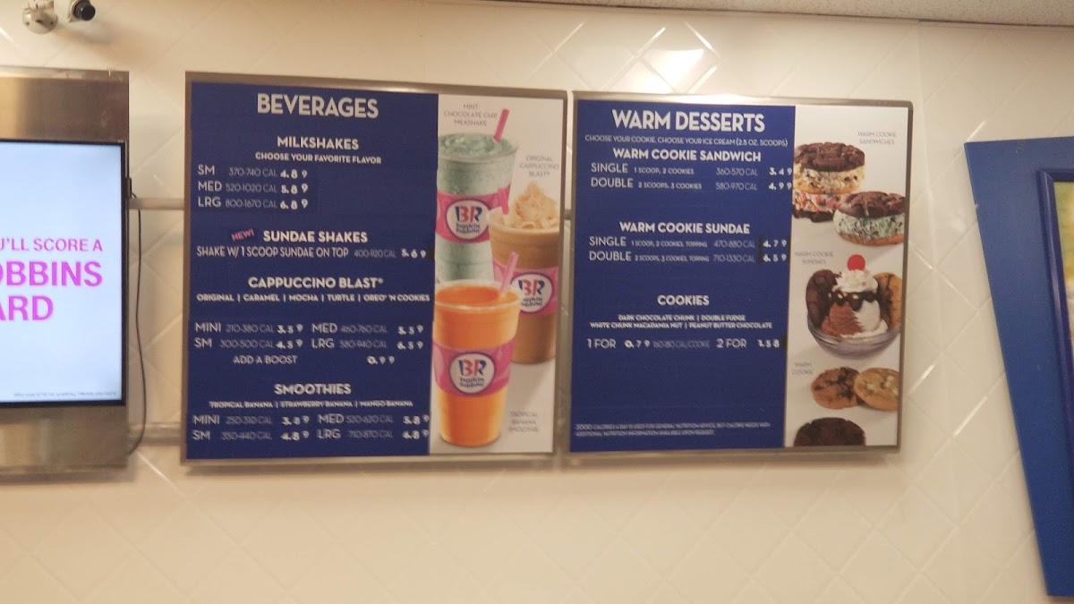Baskin-Robbins Photo Menu 1