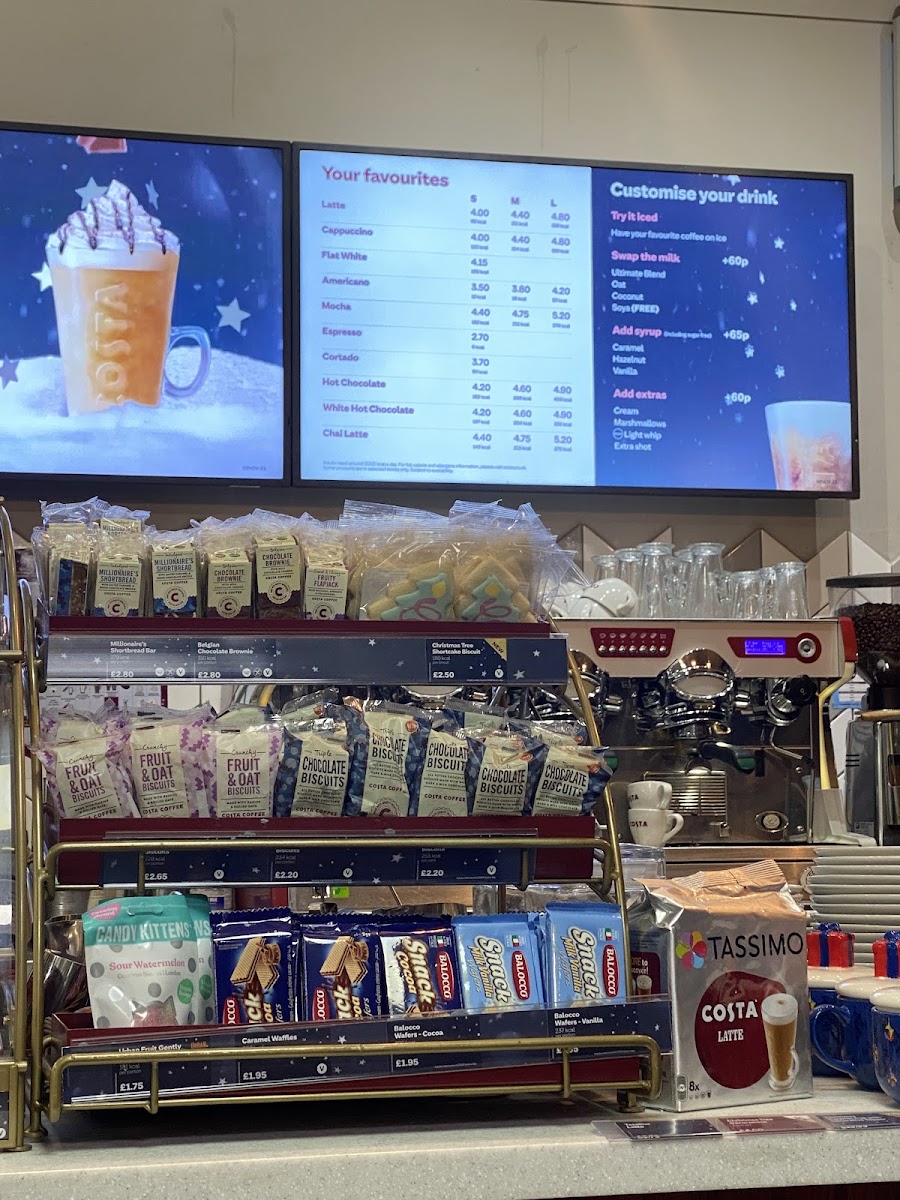 Costa Coffee Photo Menu 1