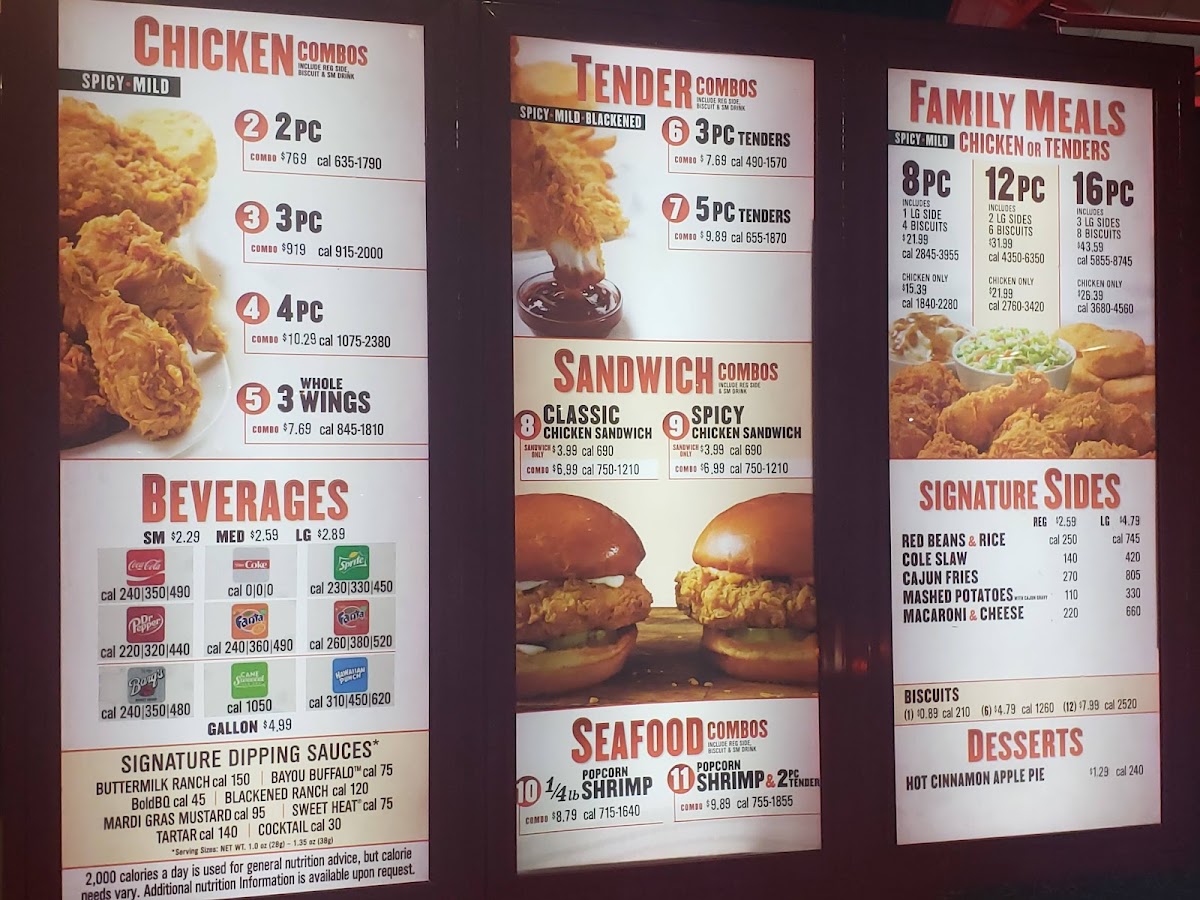 Popeyes Louisiana Kitchen Photo Menu 4
