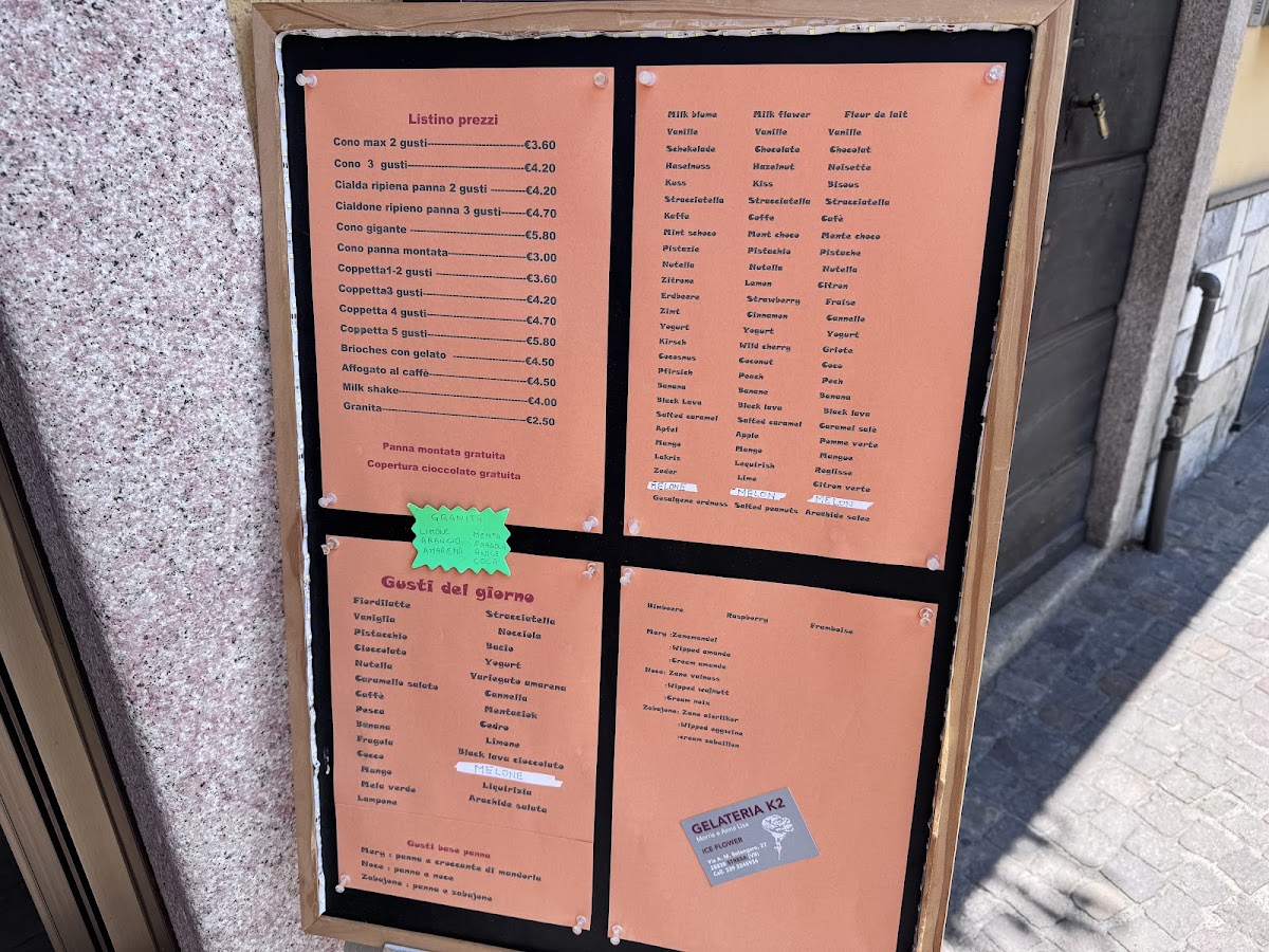 Gelateria K2 Photo Menu 1