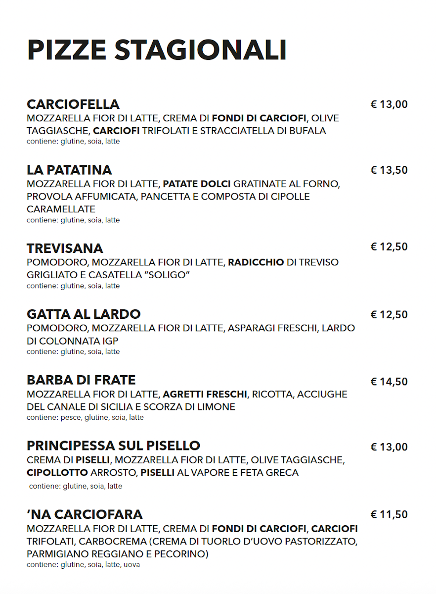 Rico'S 3 - La Forneria Photo Menu 1