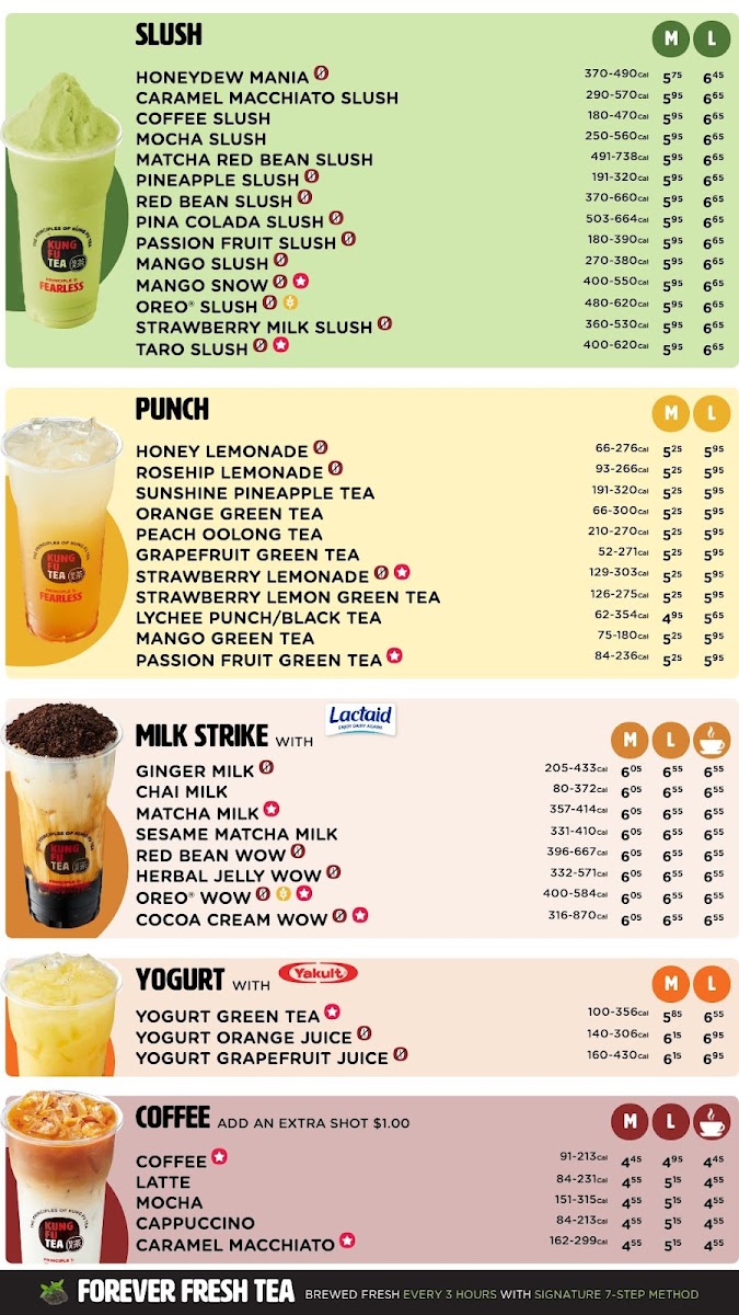 Kung Fu Tea Photo Menu 1