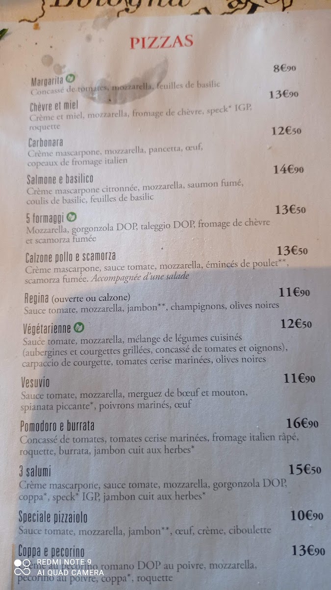 Del Arte Photo Menu 1