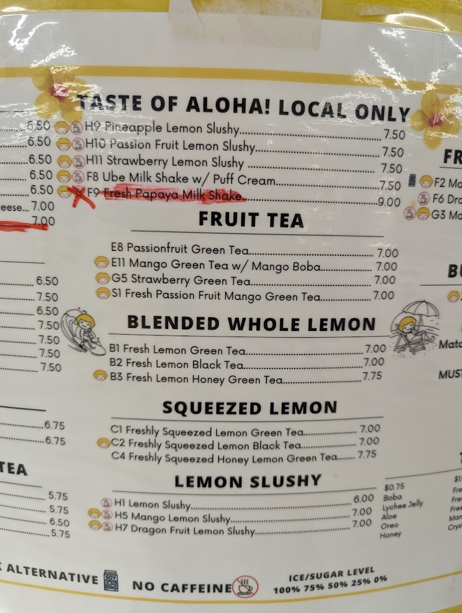 Happy Lemon Photo Menu 7