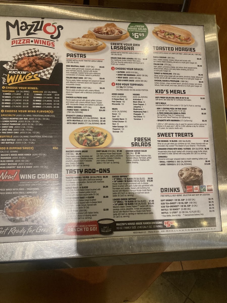 Mazzio’s Pizza & Wings Photo Menu 2