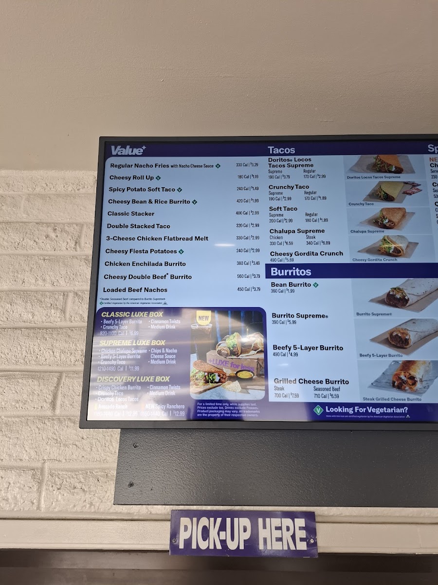Taco Bell Photo Menu 2