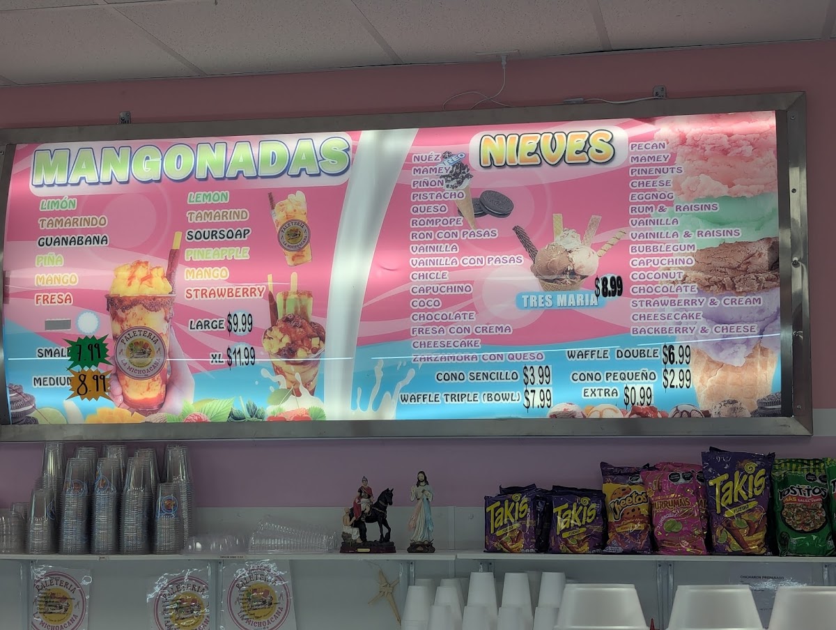 La Michoacana Photo Menu 2
