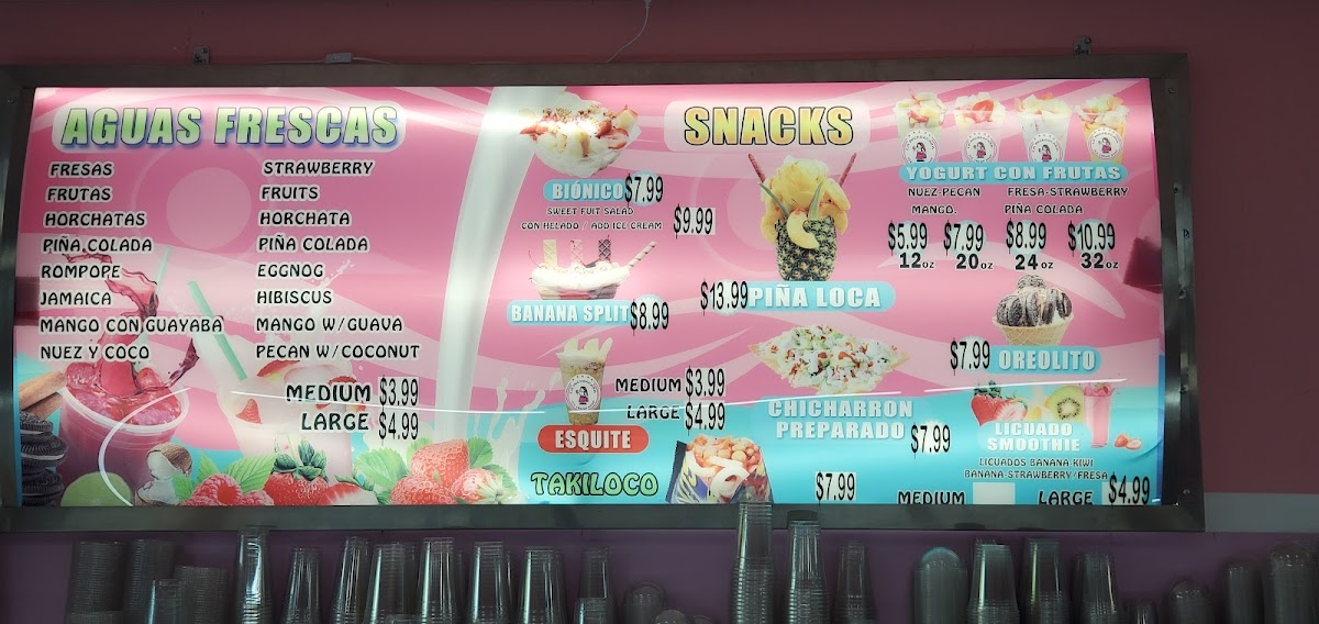 La Michoacana Photo Menu 5