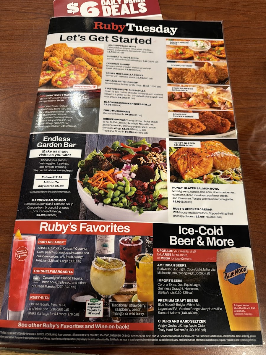 Ruby Tuesday Photo Menu 1