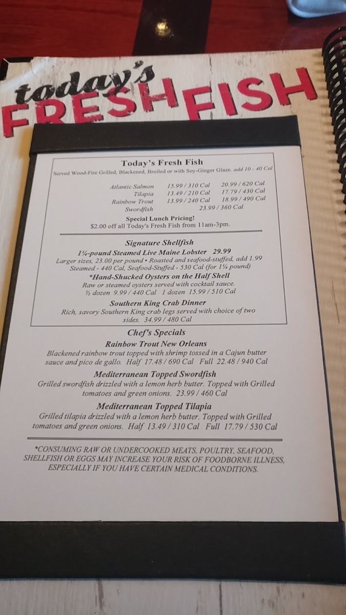 Red Lobster Photo Menu 8
