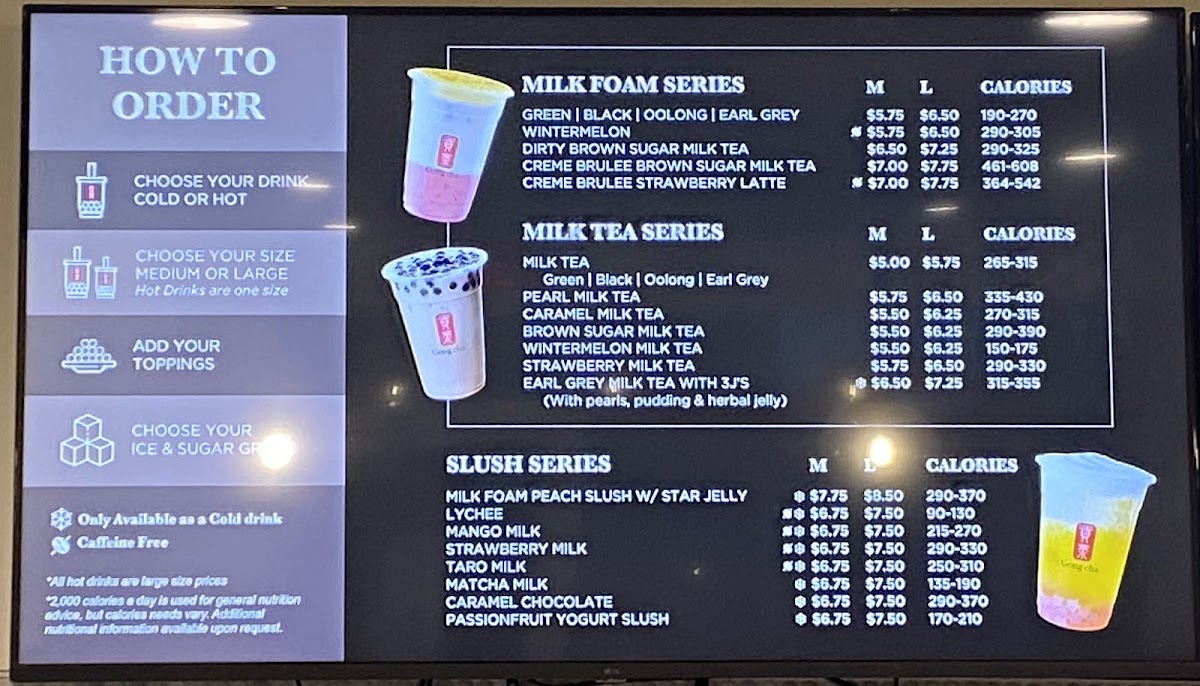 Gong Cha Photo Menu 1