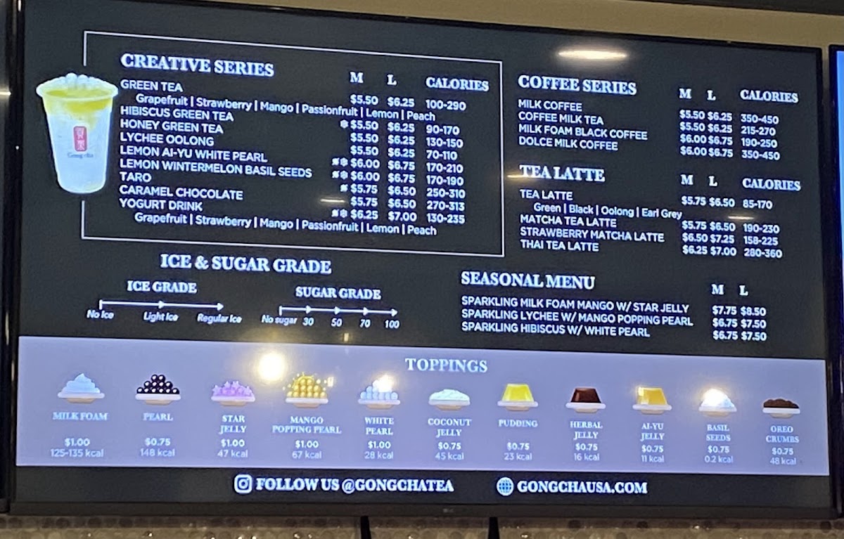 Gong Cha Photo Menu 2