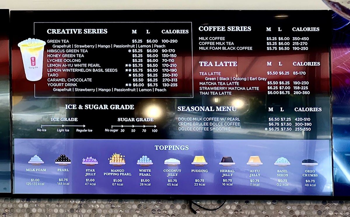Gong Cha Photo Menu 4