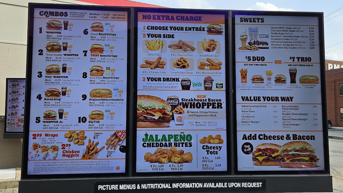 Burger King Photo Menu 1