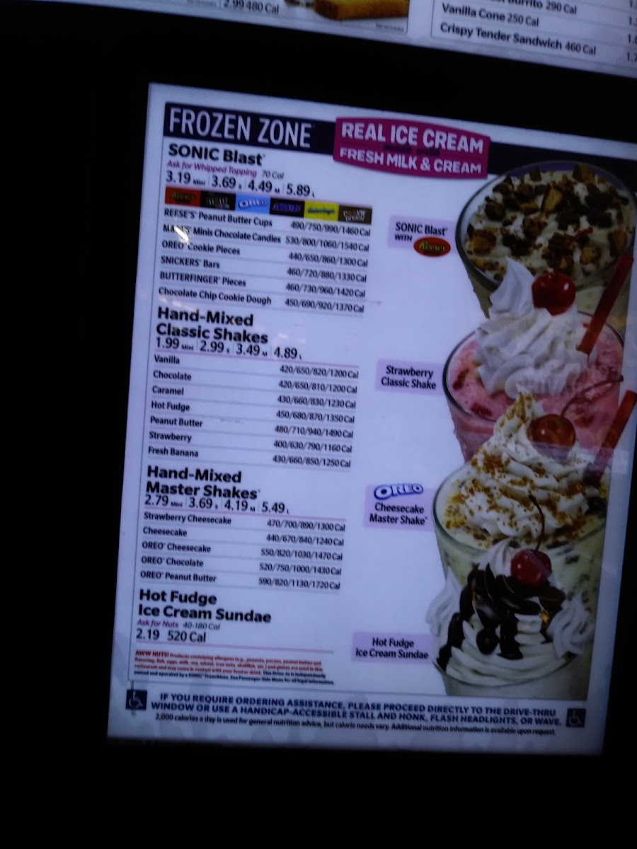 Sonic Drive-In Photo Menu 3